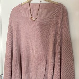 Blush color poncho